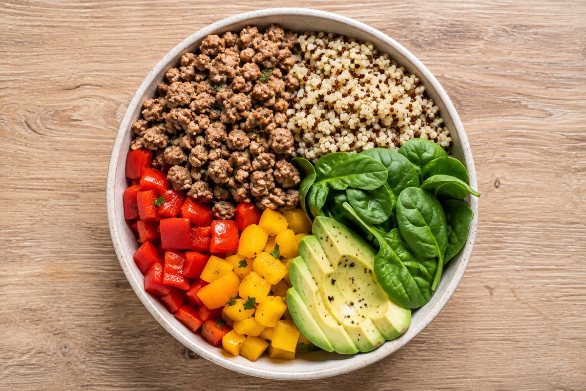 Ground Turkey Meal-Prep Bowls (35g Protein, Makes 4)