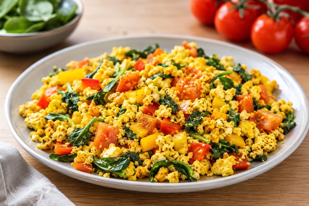 High-Protein Tofu Scramble (20g, Vegan)